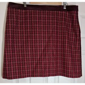 Laura Ashley womens size 16 skirt burgundy wool British cloth